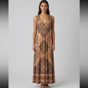 Elegant Multicolor Sleeveless Maxi Dress